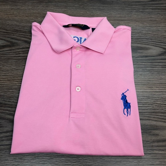 pink big pony polo shirt